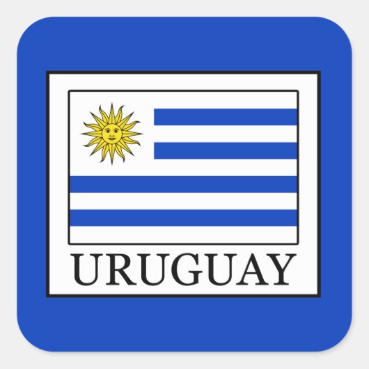 Uruguay Quadratischer Aufkleber (Vorderseite)