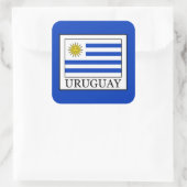 Uruguay Quadratischer Aufkleber (Tasche)