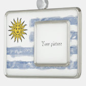 Uruguay Rahmen-Ornament Silber (Links)