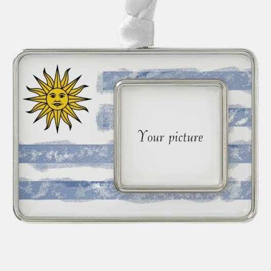 Uruguay Rahmen-Ornament Silber (Vorderseite)