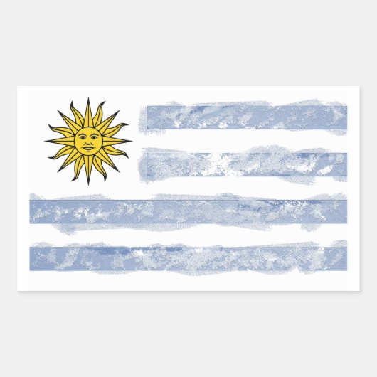 Uruguay Rechteckiger Aufkleber (Vorderseite)