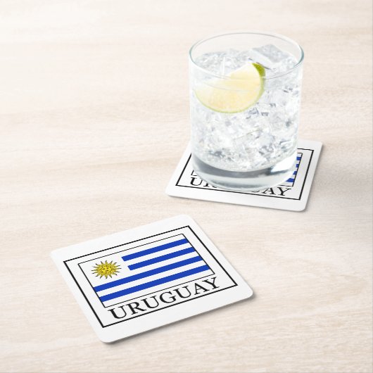 Uruguay Rechteckiger Pappuntersetzer (Vor Ort)