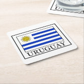 Uruguay Rechteckiger Pappuntersetzer (angewinkelt)