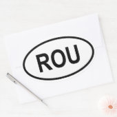 Uruguay "ROU" Ovaler Aufkleber (Umschlag)