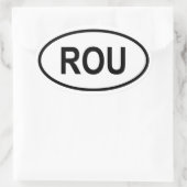 Uruguay "ROU" Ovaler Aufkleber (Tasche)