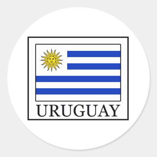 Uruguay Runder Aufkleber (Vorderseite)