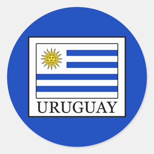Uruguay Runder Aufkleber (Vorderseite)