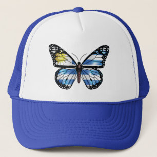 Uruguay-Schmetterlingsmonarchflagge Tri-Blend-Shir Truckerkappe
