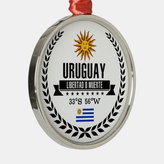 Uruguay Silbernes Ornament (Rechts)