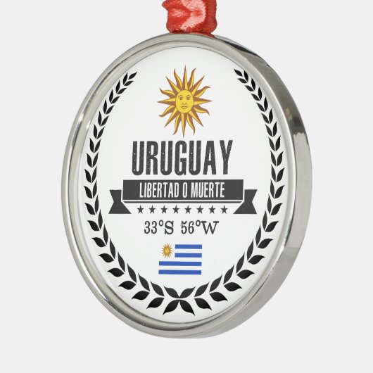 Uruguay Silbernes Ornament (Links)
