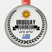 Uruguay Silbernes Ornament (Vorne)