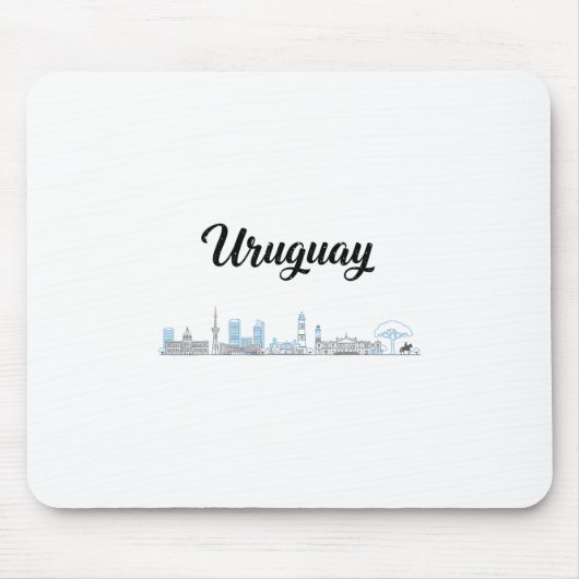 Uruguay Skyline Reise Urlaub Outfits  Mousepad (Vorne)