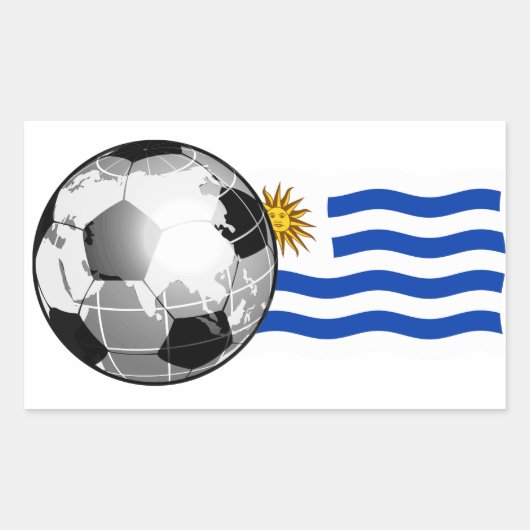 Uruguay Soccer Rectangle Stickers (Vorderseite)