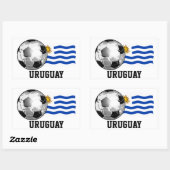 Uruguay Soccer Rectangle Stickers (Blatt)