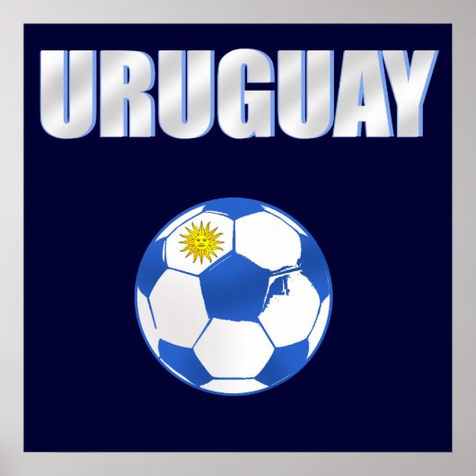 Uruguay Soccer T - Shirt und Geschenke Poster (Vorne)