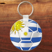 Uruguay Soccer T - Shirt und Geschenke Schlüsselanhänger (Vorderseite)