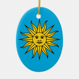 Uruguay Sol de Mayo Keramik Ornament