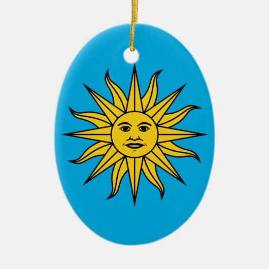 Uruguay Sol de Mayo Keramik Ornament (Vorne)