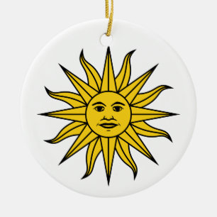 Uruguay Sol de Mayo Keramik Ornament