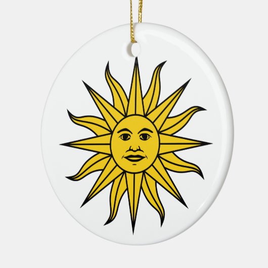 Uruguay Sol de Mayo Keramik Ornament (Links)