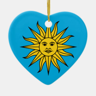Uruguay Sol de Mayo Keramik Ornament