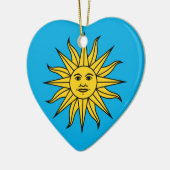 Uruguay Sol de Mayo Keramik Ornament (Links)