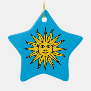 Uruguay Sol de Mayo Keramikornament