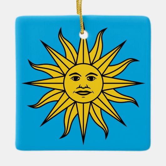 Uruguay Sol de Mayo Keramikornament (Vorderseite)