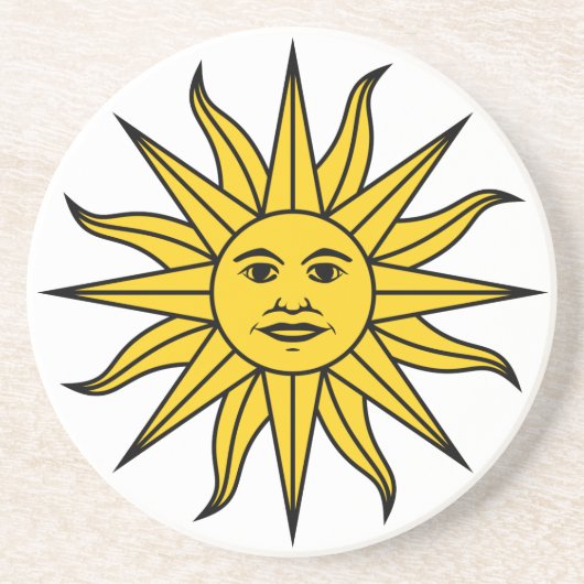 Uruguay Sol de Mayo Sandstein Untersetzer (Vorne)