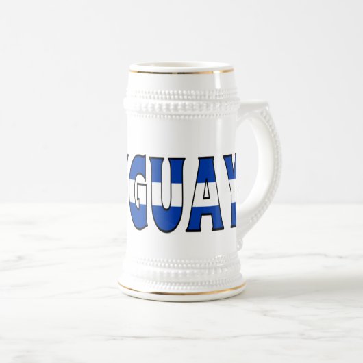 Uruguay Stein Bierglas (VorderseiteRechts)