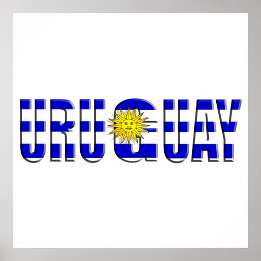 Uruguay Sun Logo-Flagge des Uruguay-Logos Poster (Vorne)