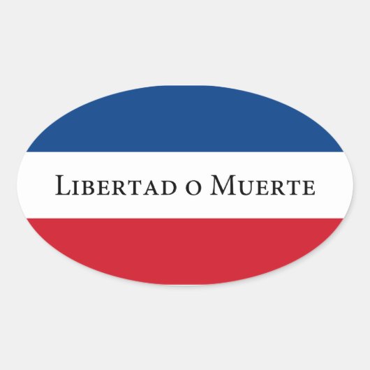 Uruguay/Uruguayan 33 Flag. Libertad Muerte Ovaler Aufkleber (Vorderseite)