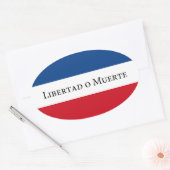 Uruguay/Uruguayan 33 Flag. Libertad Muerte Ovaler Aufkleber (Umschlag)