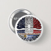 Uruguay Uruguayisch Französisch Frankreich Baum Wu Button (Vorne & Hinten)