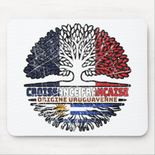 Uruguay Uruguayisch Französisch Frankreich Baum Wu Mousepad