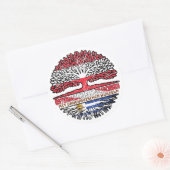 Uruguay Uruguayisch Österreichisch Baum Runder Aufkleber (Umschlag)