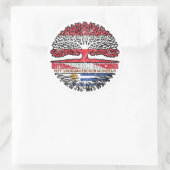 Uruguay Uruguayisch Österreichisch Baum Runder Aufkleber (Tasche)