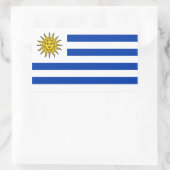 Uruguay/uruguayische Flagge Rechteckiger Aufkleber (Tasche)