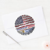 Uruguay USA USA Staaten Runder Aufkleber (Umschlag)