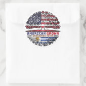 Uruguay USA USA Staaten Runder Aufkleber (Tasche)