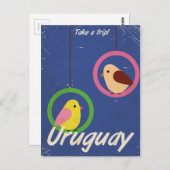 Uruguay Vintage Reiseplakat Postkarte (Vorne/Hinten)