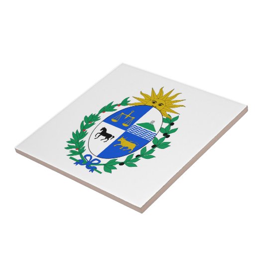 Uruguay-Wappen Fliese (Seite)