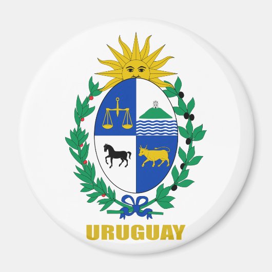 Uruguay-Wappen Magnet (Vorne)