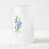 Uruguay-Wappen Mattglas Bierglas (Vorderseite Links)