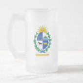 Uruguay-Wappen Mattglas Bierglas (Links)