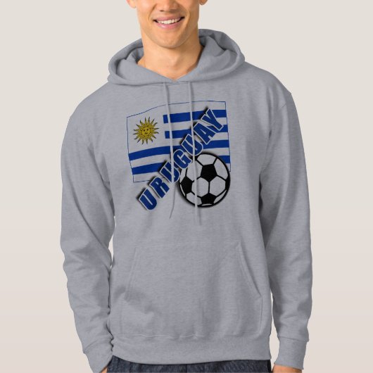 URUGUAY-WeltFußballfan-T-Shirts Hoodie (Vorderseite)