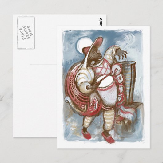 Uruguayan Drum Man Postkarte (Vorne/Hinten)