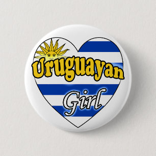 Uruguayan Girl Button