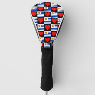 Uruguayan Golf Lover Herz und Flag Spaß Uruguay Headcover