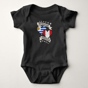Uruguayan Peruanische Herzflags Uruguay Peru Baby Strampler